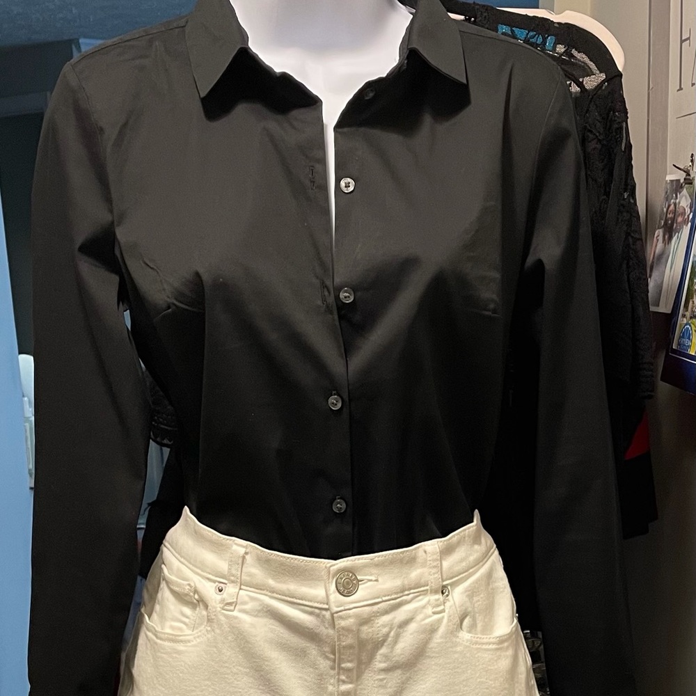 Express Bodysuit Button Down Shirt